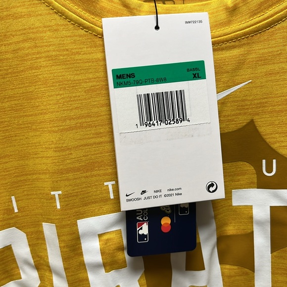 Nike NWT Pittsburg Pirates baseball dry-fit shirt 3 available size lg XL and XXL - Picture 3 of 7